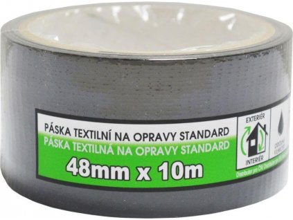 páska textilní na opravy STANDARD 48mmx10m ČER