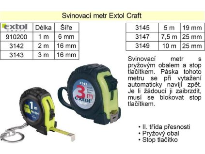 Metr svinovací Extol Craft délka 7,5 m