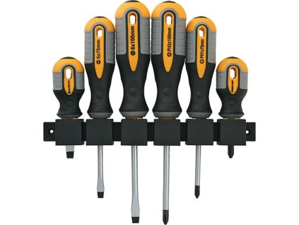 Sada šroubováků Strend Pro SDX72-106, 6 dílná, s držákem na zeď, ploché + Phillips