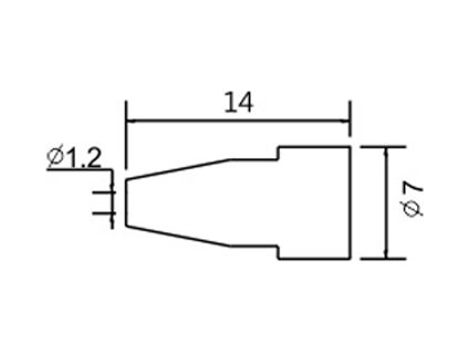 Hrot dutý N5-7/ZD553 pr.1.2mm (ZD-8915)