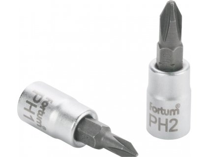 hlavice zástrčná šroubovák PH3, 1/4", PH 3, L 37mm, CrV/S2, FORTUM