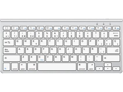 Bezdrátová klávesnice pro iPad Omoton KB088 s držákem na tablet (stříbrná)