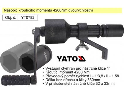 YATO Násobič kroutícího momentu 4200Nm dvourychlostní YT-0782
