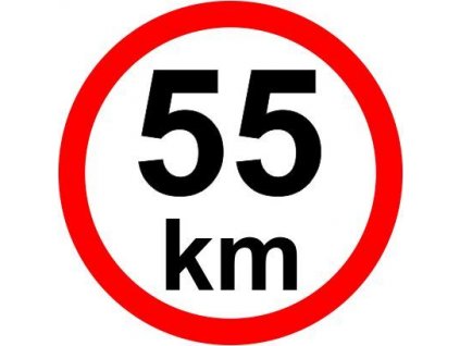 Omezení rychlosti – 55 km/hod retroreflexní
