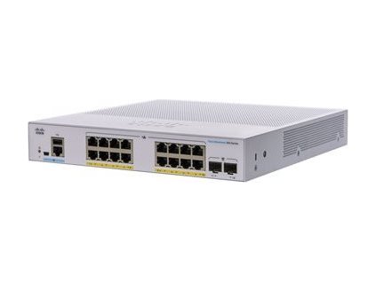 Cisco Business 350 Series CBS350-16FP-2G - Přepínač - L3 - řízený - 16 x 10/100/1000 (PoE+) + 2 x gigabitů SFP - Lze montovat do rozvaděče - PoE+ (240 W)