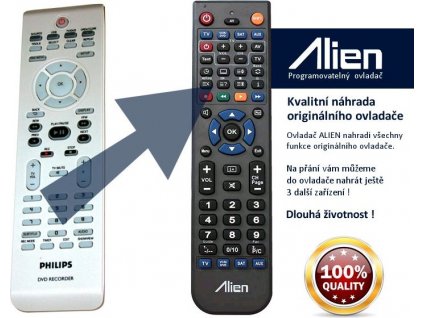 Dálkový ovladač ALIEN Philips DVDR3400
