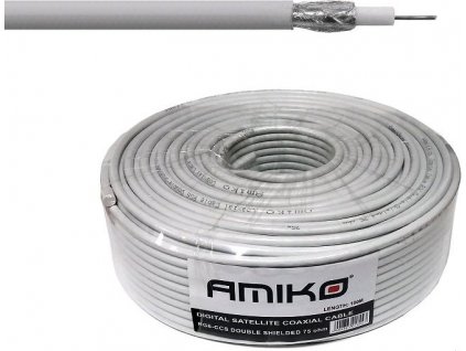 Koaxiální kabel Amiko RG6-CCS / 100m / 6,8 mm