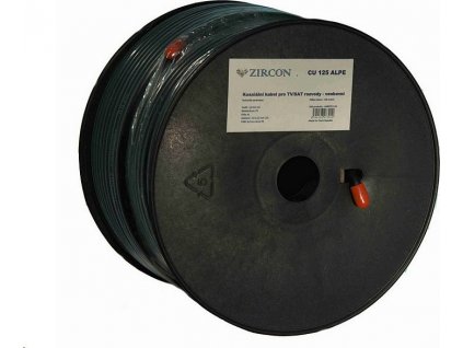Koaxiální kabel Zircon CCS 125 ALPE / 100 m / 6.8mm