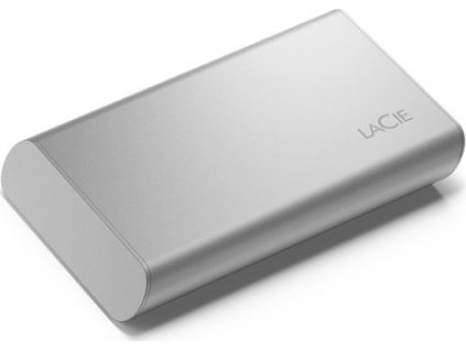 LaCie Portable SSD STKS500400 - SSD - 500 GB - externí (přenosný) - USB (USB-C konektor) - moon silver - s Seagate Rescue Data Recovery