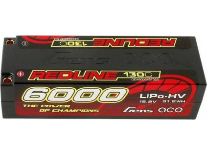 Baterie Gens Ace Redline 6000mAh 15,2V 130C 4S1P HardCase HV LiPo