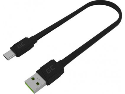 Kabel USB - USB-C Green Cell GCmatte, 25 cm, s technologií Ultra Charge, QC 3.0