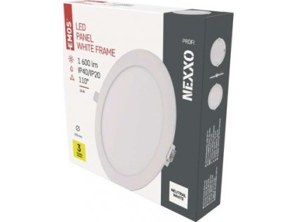 LED vestavné svítidlo NEXXO, kruhové, bílé, 18W, neutrální bílá