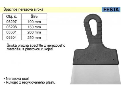 Špachtle 150 mm malířská nerez