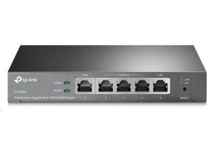 Router TP-Link ER605 SafeStream VPN 1x GWAN + 3x GWAN/LAN + 1x GLAN, USB, Omáda SDN