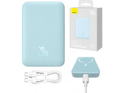 Powerbanka Baseus Magnetic Mini 10000mAh, USB-C  20W MagSafe (modrá)