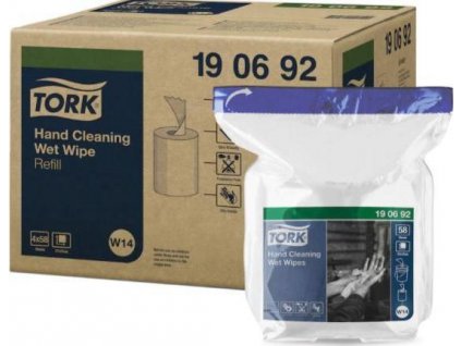 Náhradní balení vlhčených utěrek Tork Premium na ruce - 58ks