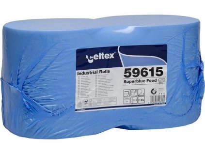 Průmyslová papírová utěrka CELTEX SuperBlue S, šířka 26,5cm, 3vrstvy - 2ks