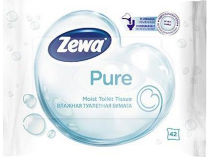 Toaletní papír Tork vlhčený splachovatelný ZEWA Pure - 42ks
