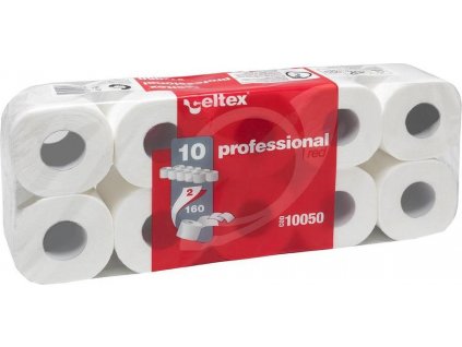 Toaletní papír CELTEX Professional 2vrstvy 160 útržků bílý - 10ks