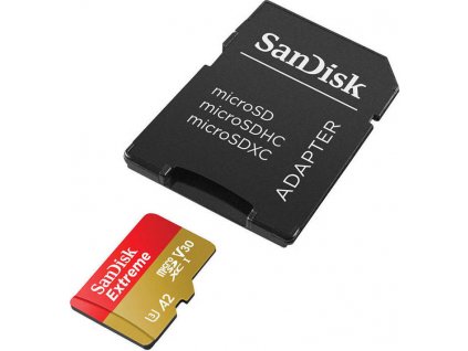 SanDisk Extreme - Paměťová karta flash (adaptér microSDXC na SD zahrnuto) - 128 GB - A2 / Video Class V30 / UHS-I U3 / Class10 - microSDXC UHS-I