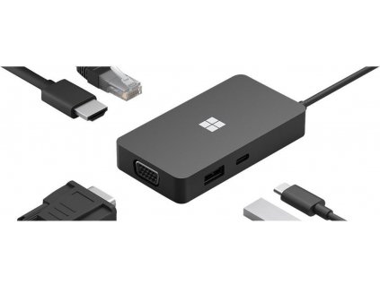 Microsoft USB-C Travel Hub - Dokovací stanice - USB-C - VGA, HDMI - 1GbE - komerční