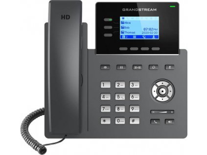 Grandstream GRP2603P SIP telefon, 2,48" LCD podsv. displej, 6 SIP účty, 2x1Gbit port, PoE