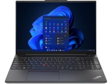 Lenovo ThinkPad E16 Gen 1 21JN - Provedění závěsu 180 stupňů - Intel Core i5 - 1335U / až 4.6 GHz - Win 11 Home - grafika Intel Iris Xe Graphics - 16 GB RAM - 512 GB SSD TCG Opal Encryption 2, NVMe - 16" IPS 1920 x 1200 - Wi-Fi 6E - grafitová čerň -