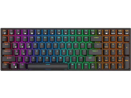 Bezdrátová mechanická klávesnice Royal Kludge RK100 RGB, hnědý spínač (černý)