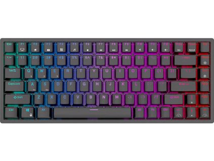 Bezdrátová mechanická klávesnice Royal Kludge RK84 RGB, červené spínače (černá)