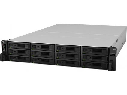 Synology RackStation RS3621xs+ - Server NAS - 12 zásuvky - k upevnění na regál - SATA 6Gb/s - RAID RAID 0, 1, 5, 6, 10, JBOD, 5 blesk.záloha, rezervní disk 6 hot spare, 10 hot spare, 1 náhradní jednotka, RAID F1, F1 hot spare - RAM 8 GB - Gigabit