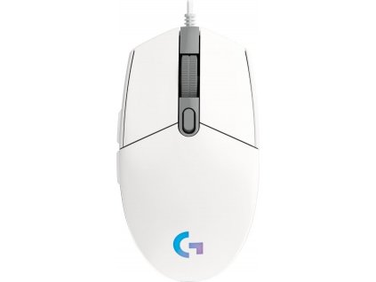 Logitech Gaming Mouse G102 LIGHTSYNC - Myš - pravák - optický - 6 tlačítka - kabelové - USB - bílá
