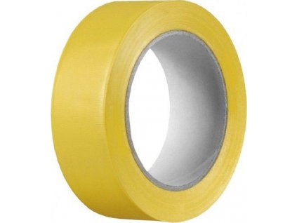 Páska maskovací vroubkovaná PVC 722 žlutá 33m, 50mm