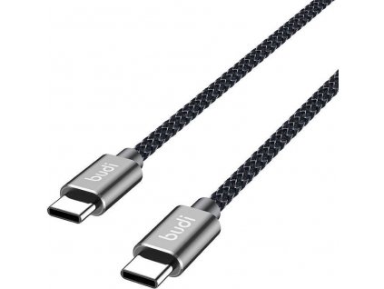 Kabel USB-C na USB-C Budi 65W 1,5 m (černý)