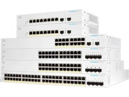 Cisco Business 220 Series CBS220-24FP-4G - Přepínač - inteligentní - 24 x 10/100/1000 (PoE+) + 4 x Gigabit SFP (uplink) - Lze montovat do rozvaděče - PoE+ (382 W)