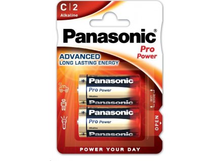 PANASONIC Alkalické baterie Pro Power LR14PPG/2BP C 1,5V (Blistr 2ks)
