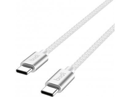 Kabel USB-C na USB-C Budi 65W 1,5 m (bílý)