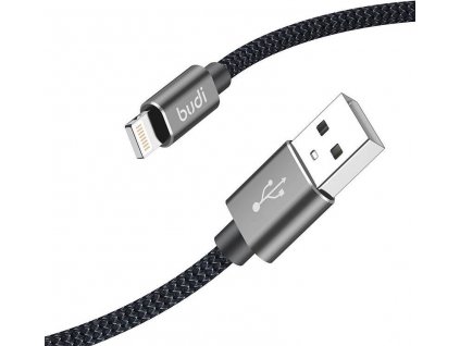Kabel USB-A na Lightning Budi 206L/2M 2,4A 2M (černý)