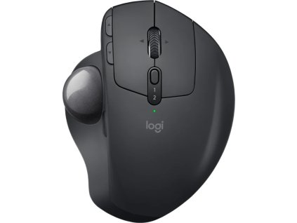 Logitech MX Ergo/Ergonomická/Optická/Pro praváky/2048DPI/Bezdrátová USB + Bluetooth/Grafitová