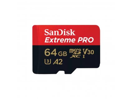 SanDisk Extreme PRO/micro SDXC/64GB/200MBps/UHS-I U3 / Class 10/+ Adaptér