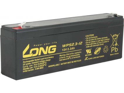 Long 12V 2,3Ah olověný akumulátor F1 (WPS2,3-12)