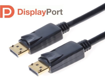 Kabel PremiumCord DisplayPort 1.2  M/M , 4K×2K@60hz, zlacené konektory, 5 m