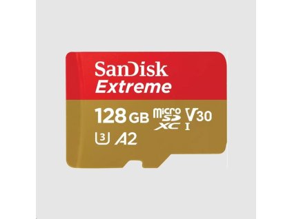 SanDisk Extreme - Paměťová karta flash - 128 GB - A2 / Video Class V30 / UHS-I U3 / Class10 - microSDXC UHS-I