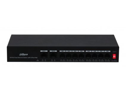 Dahua PFS3010-8ET-65 - Přepínač - neřízený - 8 x 10/100 (PoE) + 2 x 10/100 (uplink) - desktop - PoE (65 W)