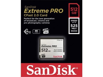 SanDisk Extreme Pro - Paměťová karta flash - 512 GB - CFast 2.0