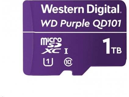 WD Purple WDD100T1P0C - Paměťová karta flash - 1 TB - UHS-I U1 / Class10 - microSDXC - purpurová
