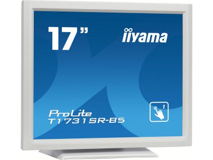 iiyama ProLite T1731SR-W5 - LED monitor - 17" - dotykový displej - 1280 x 1024 @ 75 Hz - TN - 250 cd/m2 - 1000:1 - 5 ms - HDMI, VGA, DisplayPort - reproduktory - bílá