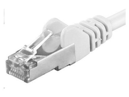 Premiumcord Patch kabel CAT6a S-FTP, RJ45-RJ45, AWG 26/7 0,5m, bílá