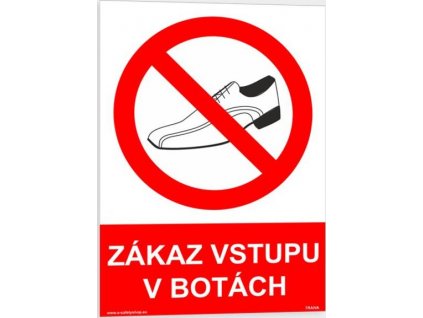 Zákaz vstupu v botách