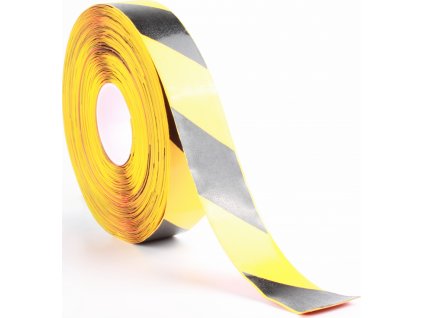 Žlutočerná Páska PERMASTRIPE RX - PVC extra odolný pás, 50 mm x 30 m