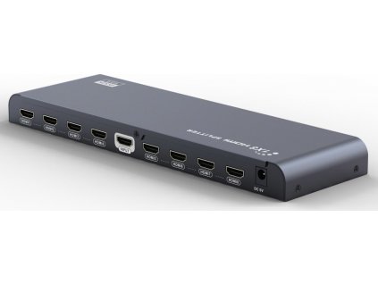 PremiumCord HDMI 2.0 splitter 1-8 porty, 4K x 2K/60Hz, FULL HD, 3D, černý